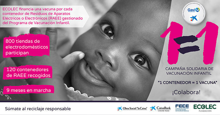 ECOLEC desarrolla la campaña solidaria “1 contenedor = 1 vacuna" 