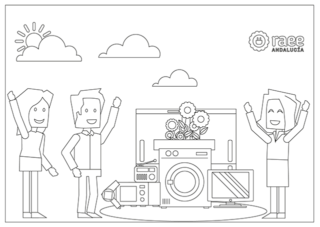 Plantilla de RAEE Andalucía para colorear 2